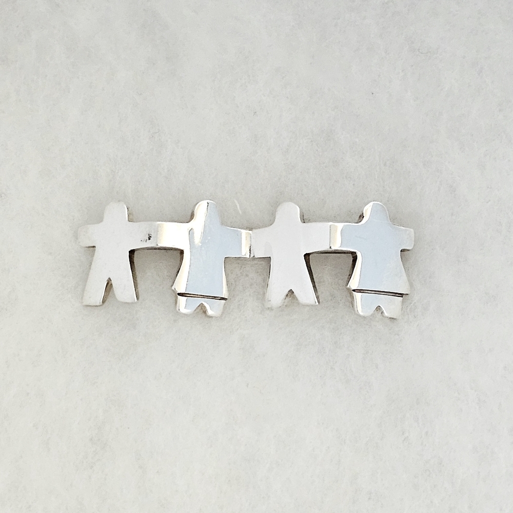 Rare Silpada Sterling Silver Chunky "We Are The Children" Pin Brooch EI394